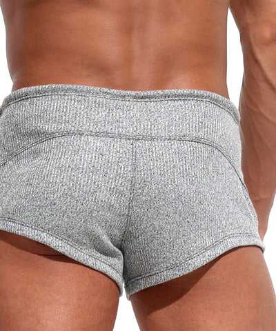Ribbed knit boxer shorts